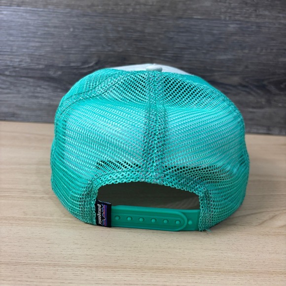 Patagonia Hat Cap Snap Back Womens Blue Turquoise Outdoors Hiking - Picture 6 of 10